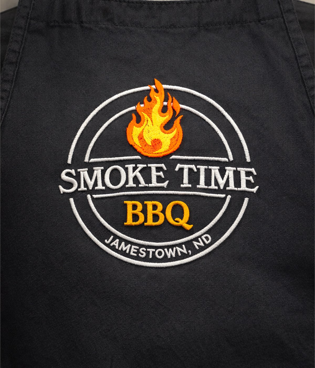 Finished Smoke Time BBQ embroidery