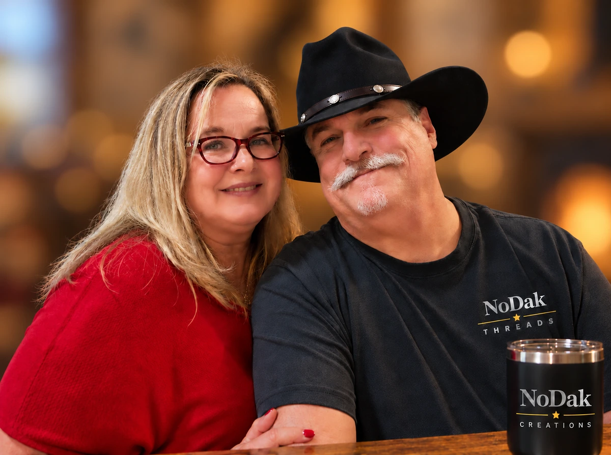 Sonja and Craig, owners of NoDak Threads and NoDak Creations