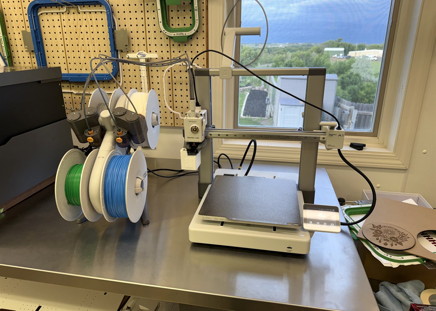 3D printing underway inside the local shop