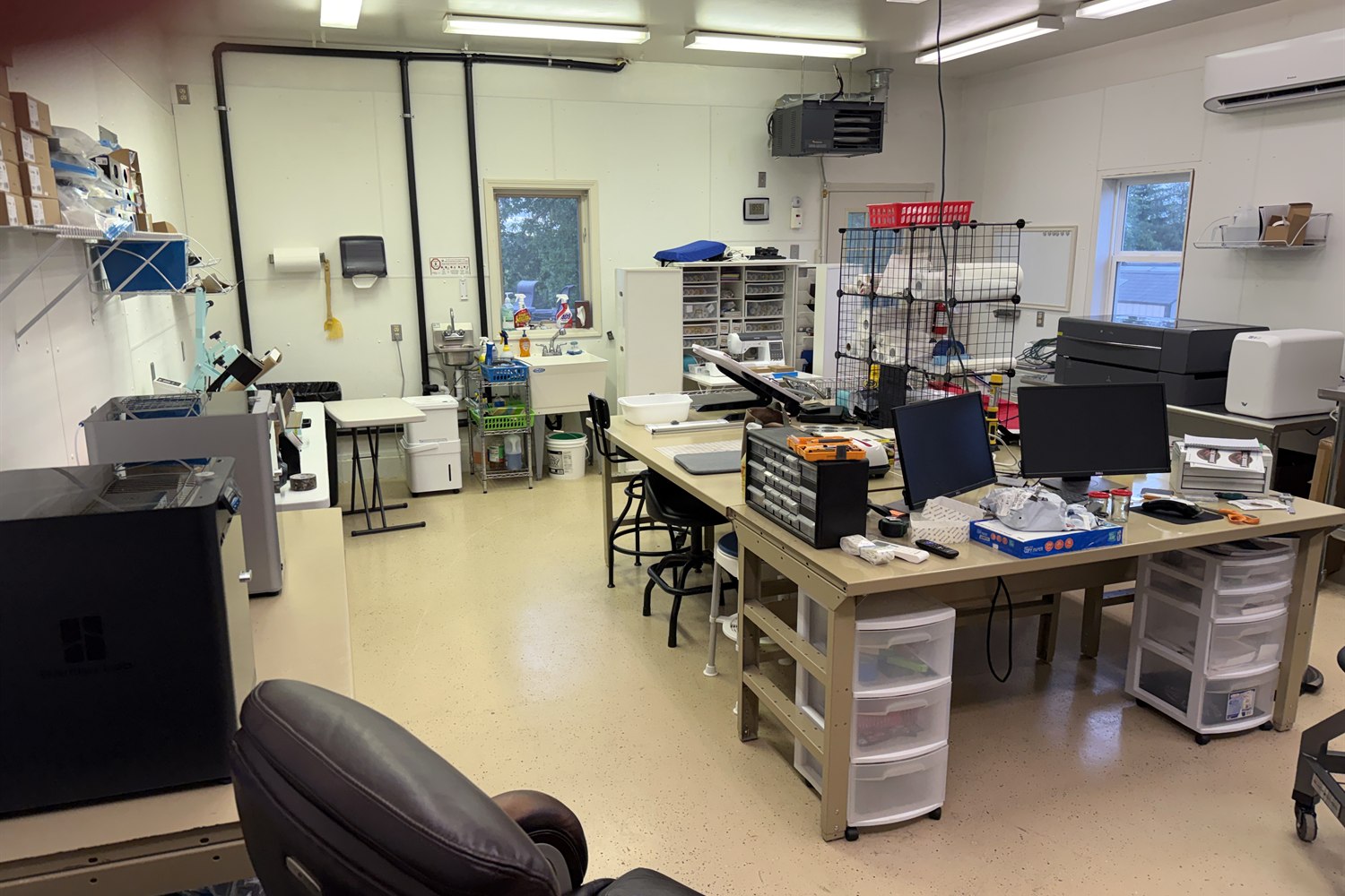 Hands-on production area inside the local shop